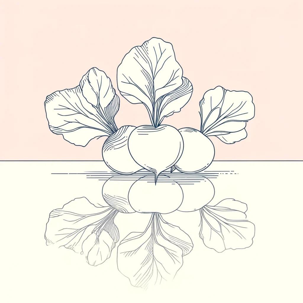 Serene Radish Reflections Canvas