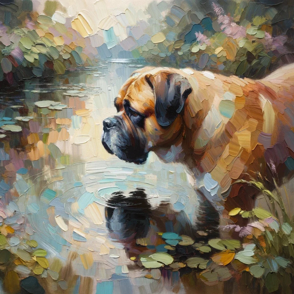 Serene Reflections Bullmastiff Canvas