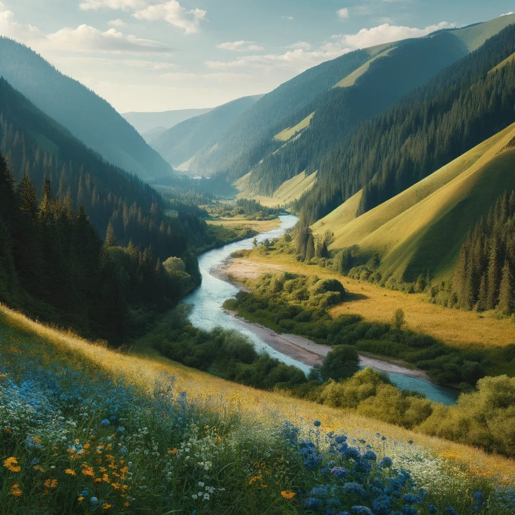 Serene Valley Canvas