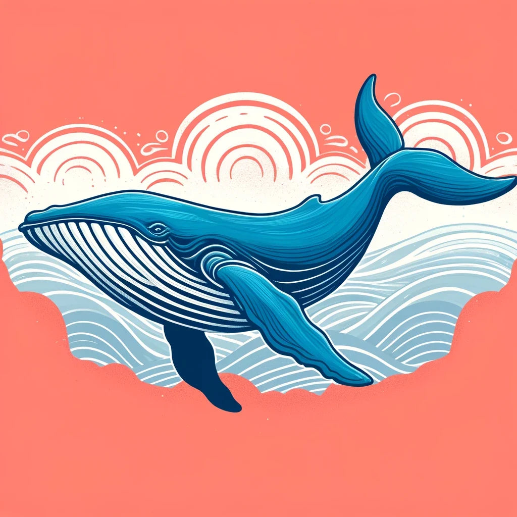 Serene Whale Cotton Cushion