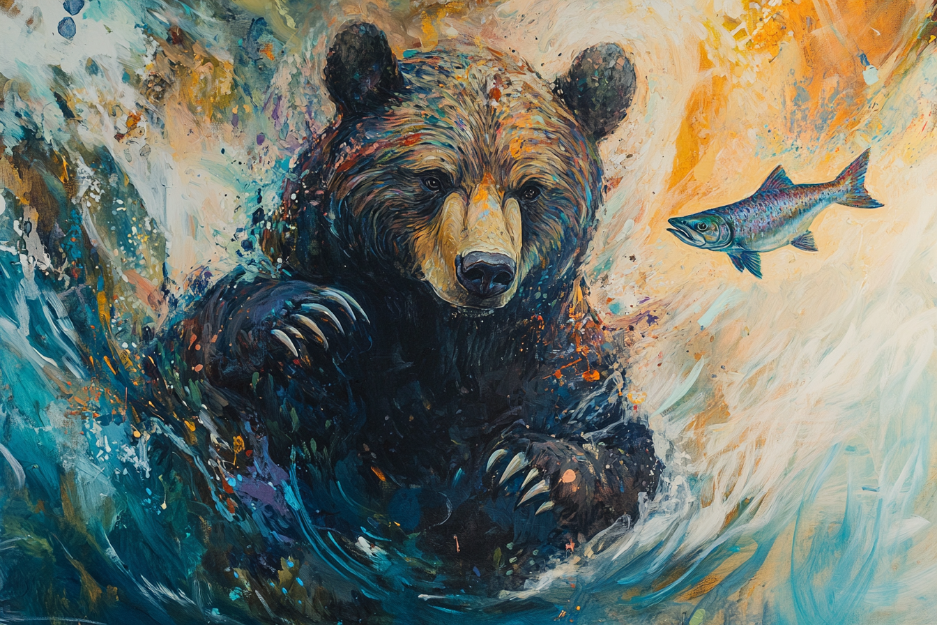Serengeti Bear Canvas