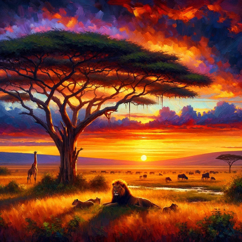 Serengeti Sundown Cotton Cushion