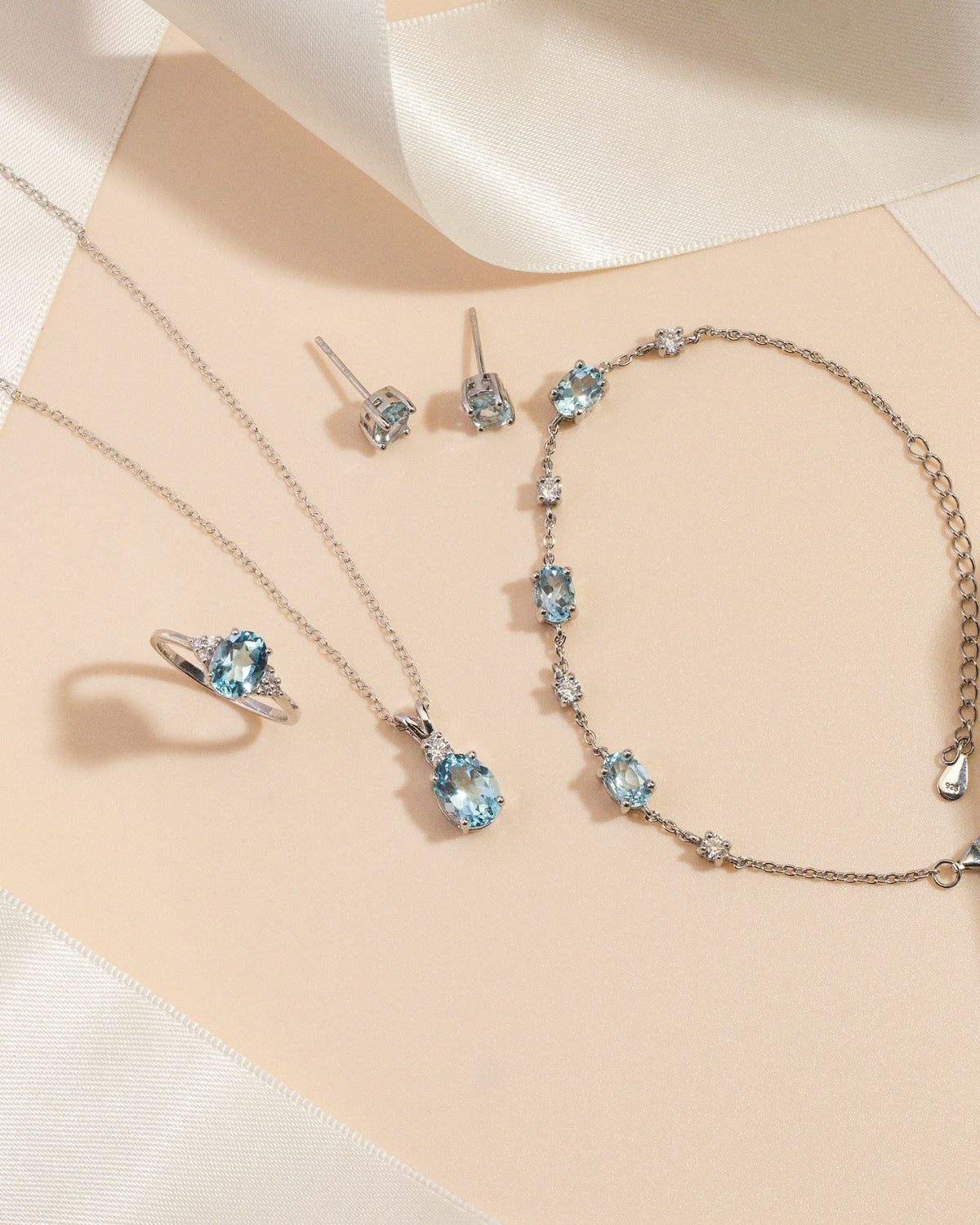 Mini Set 2 - Blue Topaz Jewellery Set in Sterling Silver