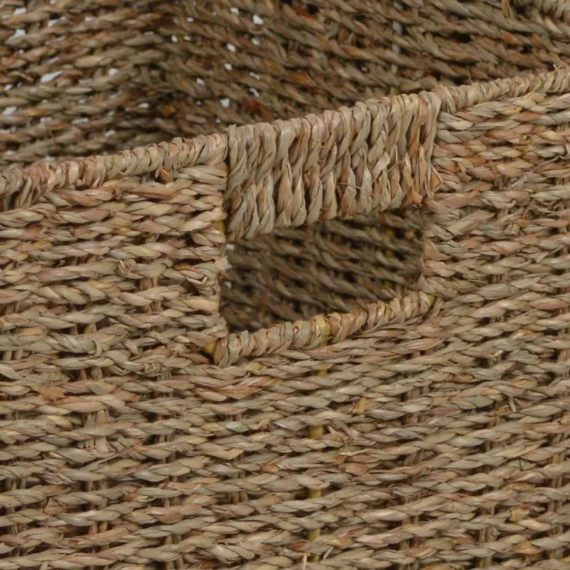 Set of 2 Square Seagrass Storage Baskets