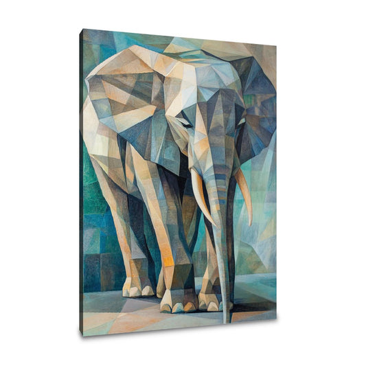 Geometric Majesty Elephant Canvas