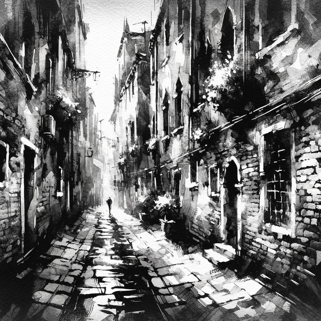 Shadowed Alley Canvas