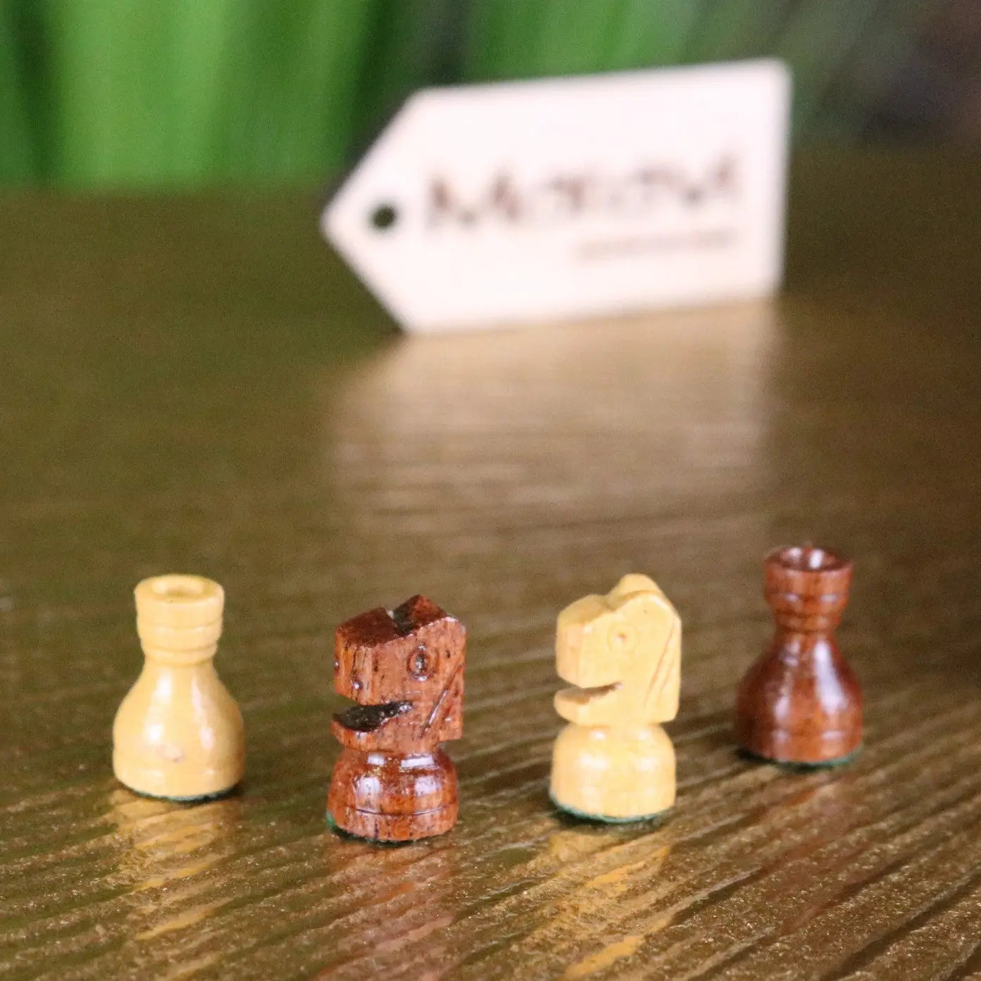 Shatranj Folding Wooden Chess Set 14cm