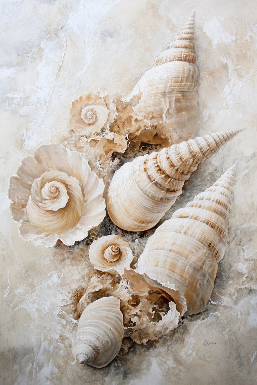 Shell Spiral Elegance Canvas