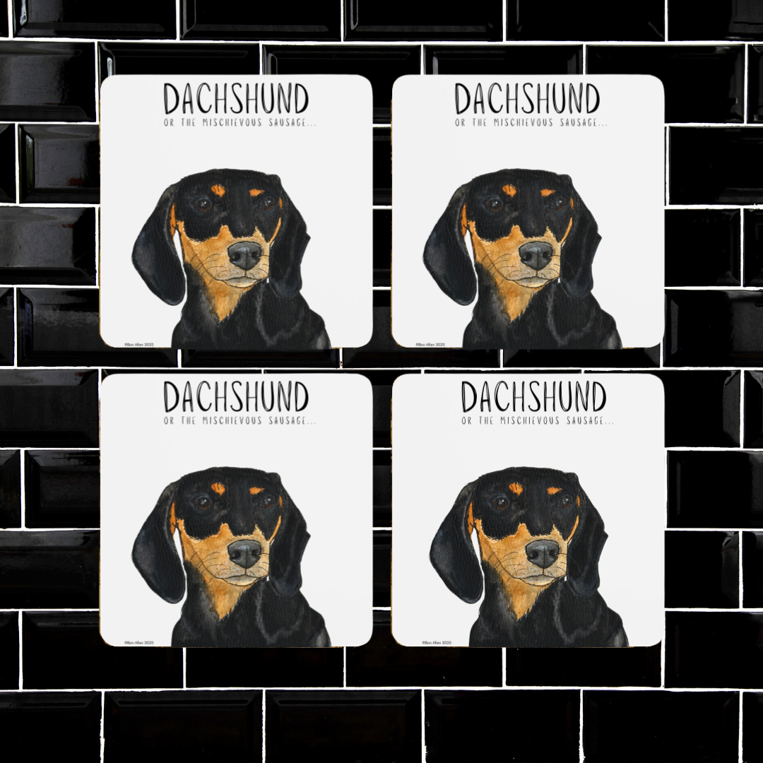 Dachshund Coaster Set – The Cutest Drink Guardians!