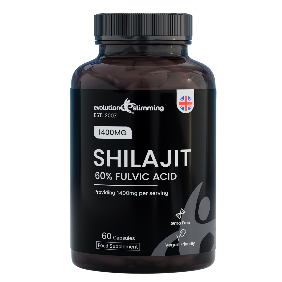 Shilajit Capsules 1400mg Shilajit with 60% Fulvic Acid High Strength Capsules