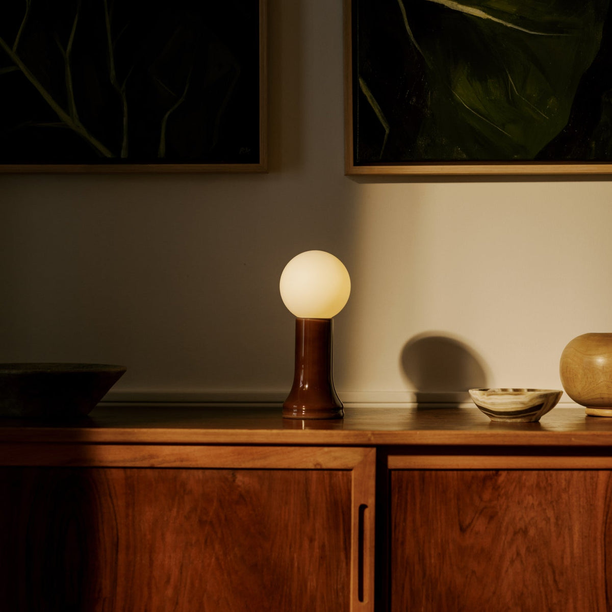 Shore Table Lamp in Bottle Brown - Set of 2