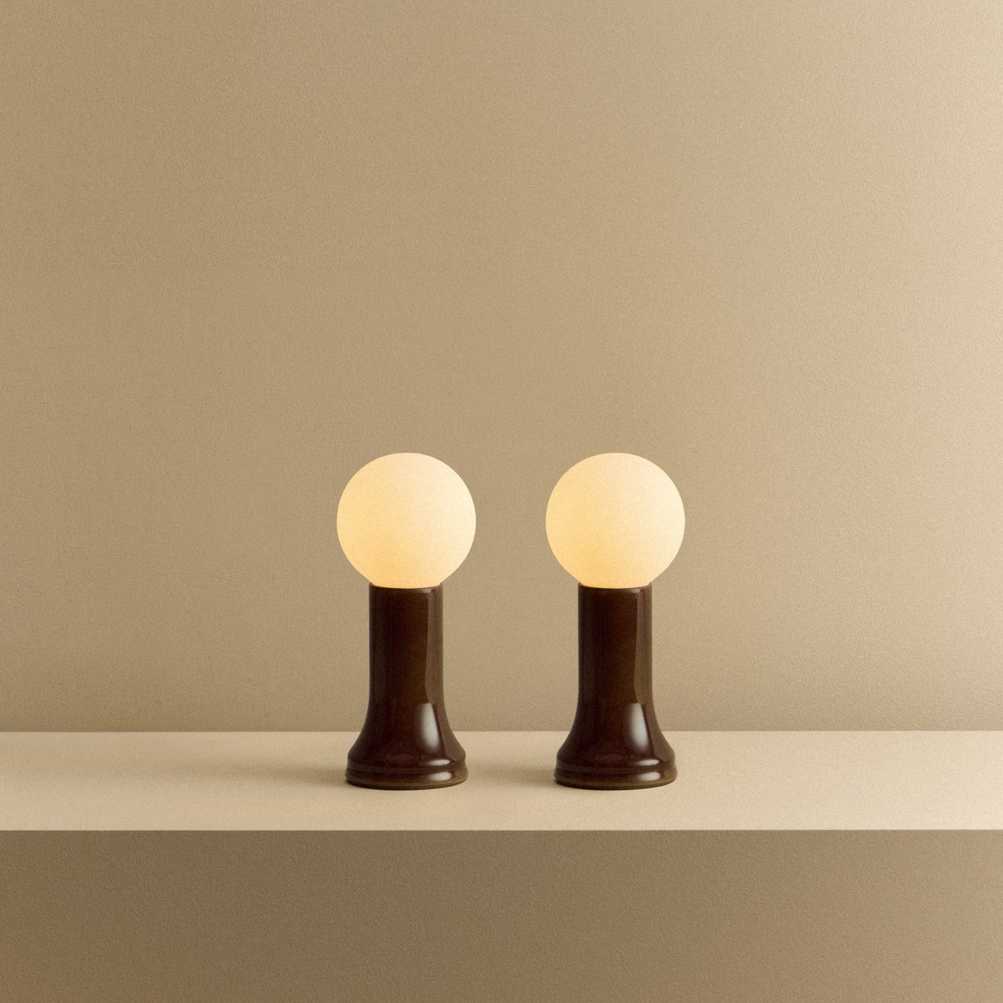 Shore Table Lamp in Bottle Brown - Set of 2