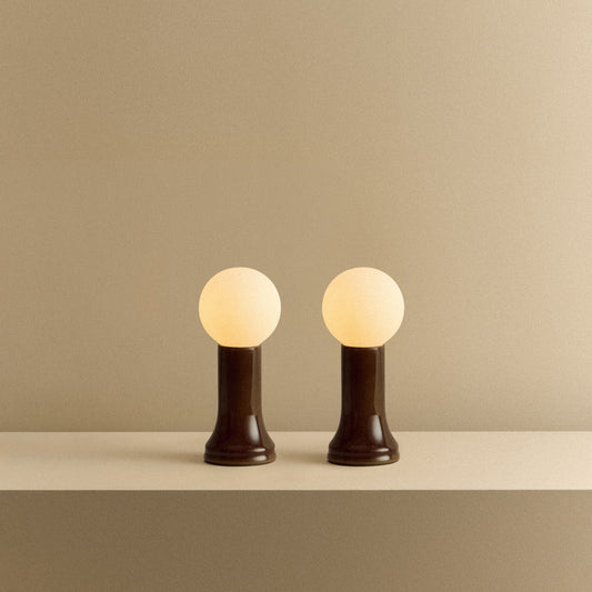 Shore Table Lamp in Bottle Brown - Set of 2