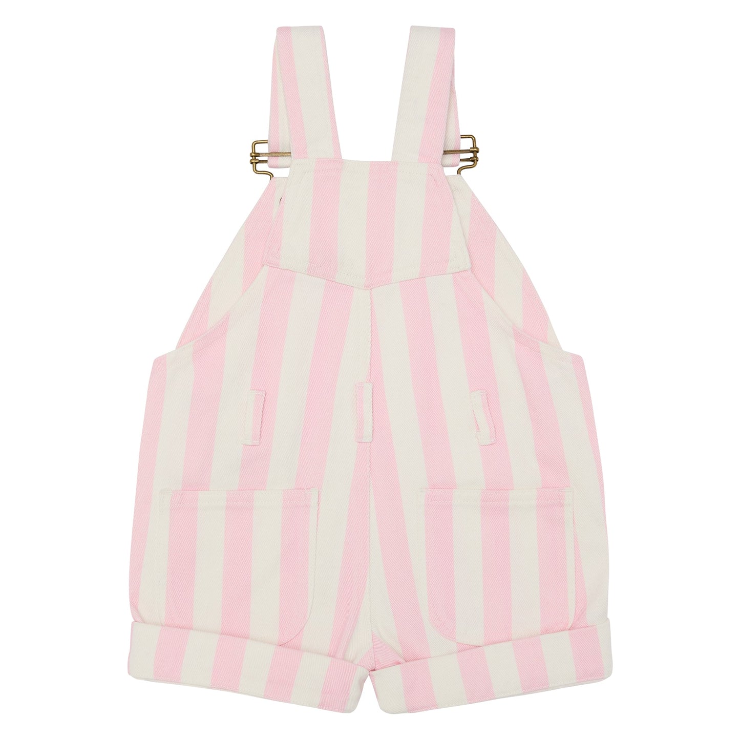 Classic Wide Stripe Denim Shorts - Pink