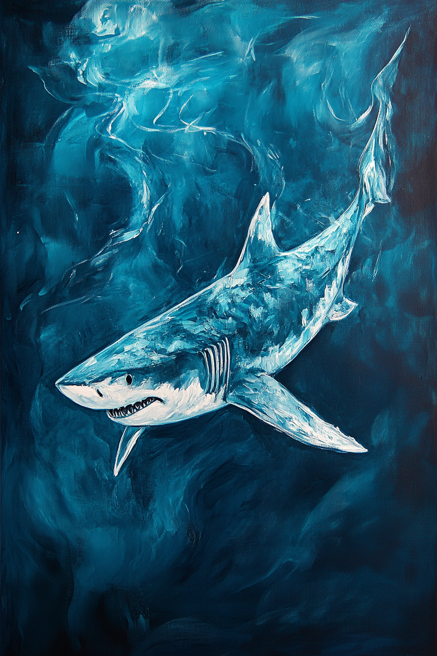 Silent Shark Canvas