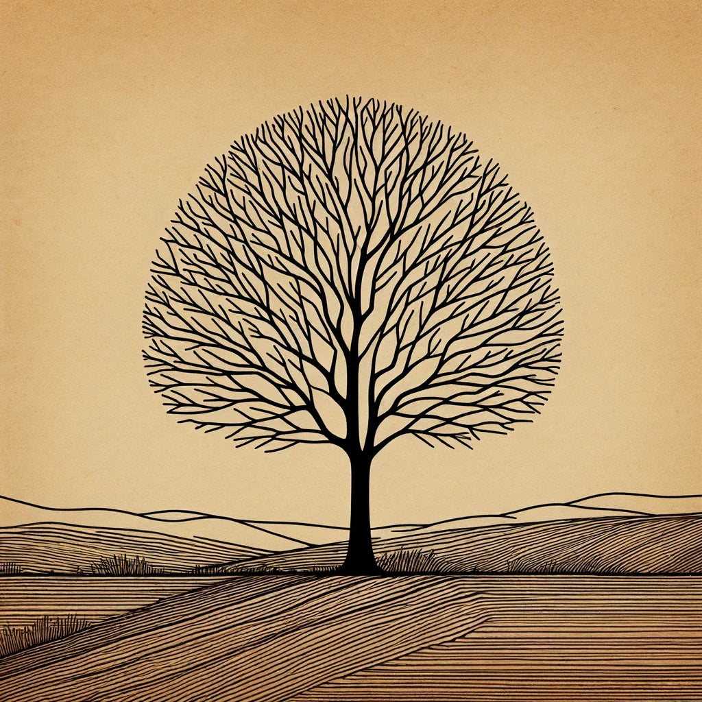 Silhouette Solace Tree Cotton Cushion
