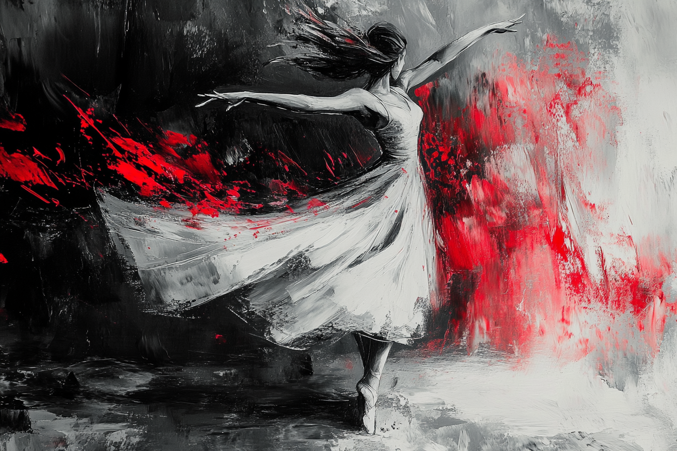 Silhouetted Elegance Dance Blanket