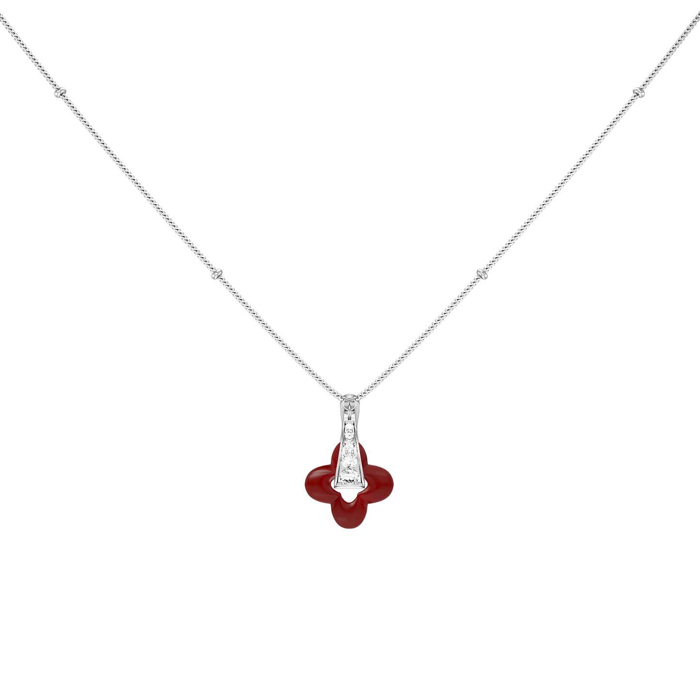 Silver Clover Necklace