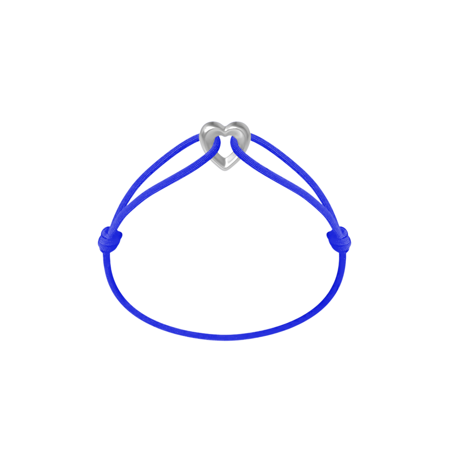 Silver Heart Cord Bracelet