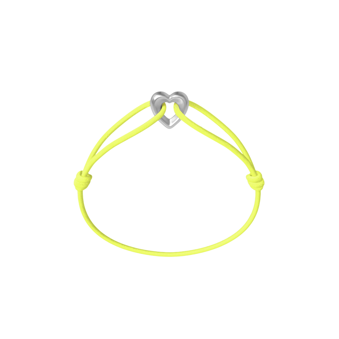Silver Heart Cord Bracelet