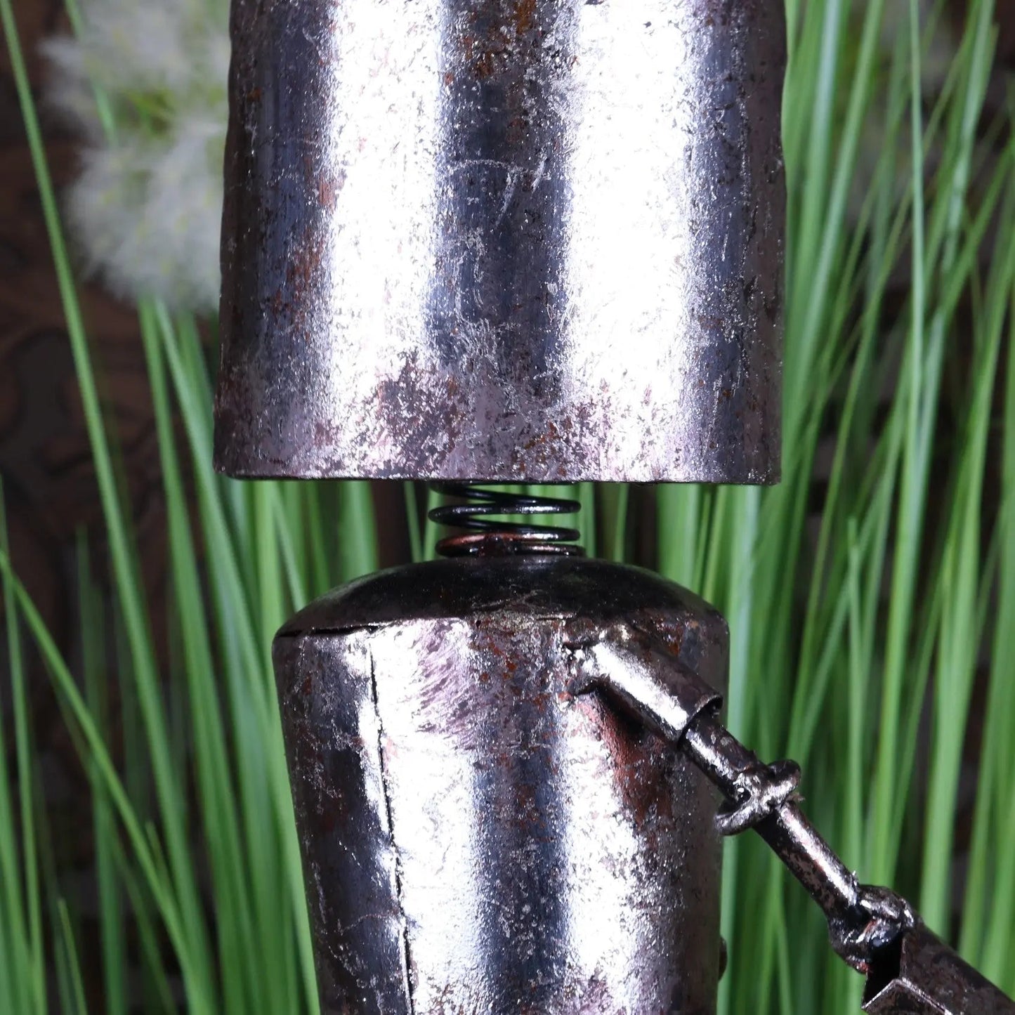 Silver Robot Ornament Springy Bobble Head