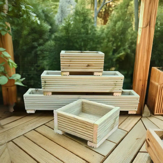 Single Tier Wooden Decking Planters
