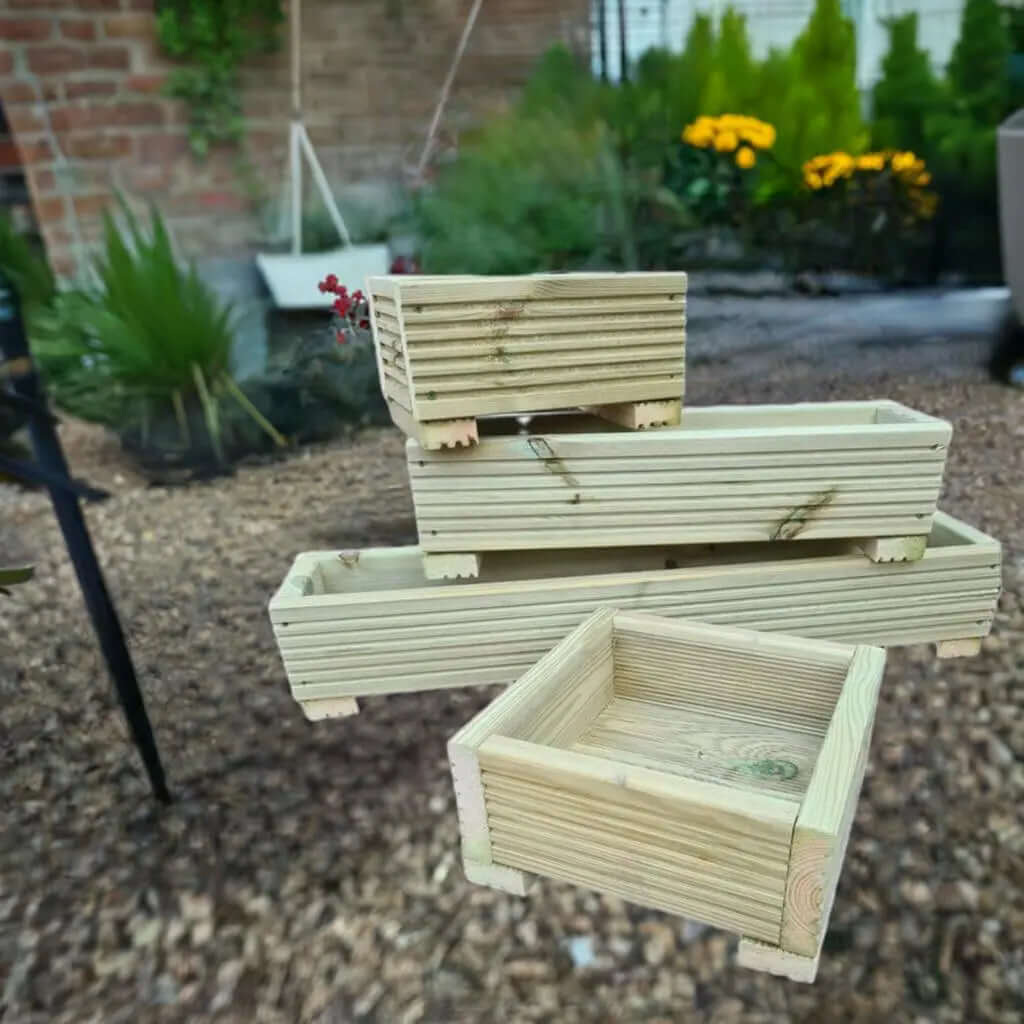 Single Tier Wooden Decking Planters