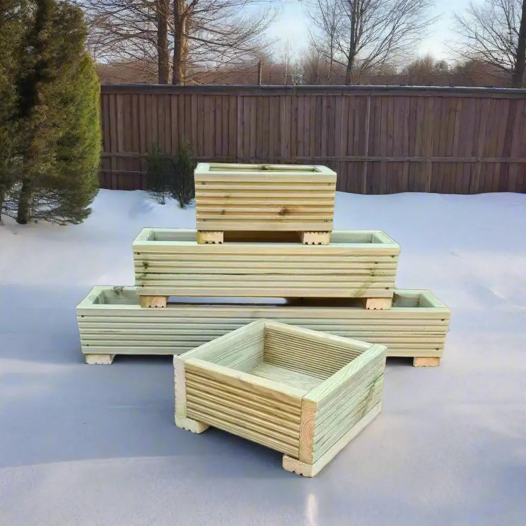 Single Tier Wooden Decking Planters