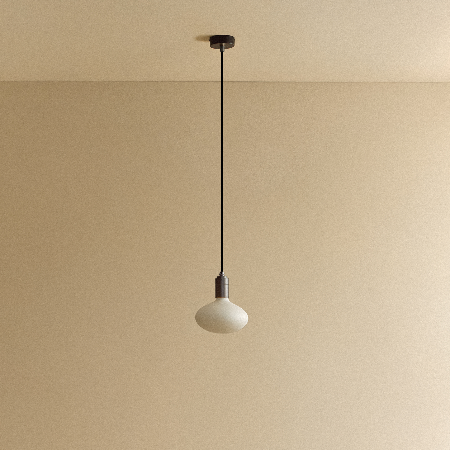 Oval Dim-to-Warm Pendant Light in Graphite