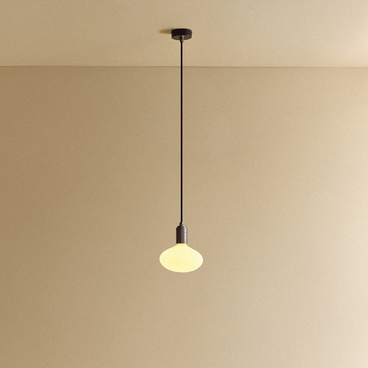 Oval Dim-to-Warm Pendant Light in Graphite