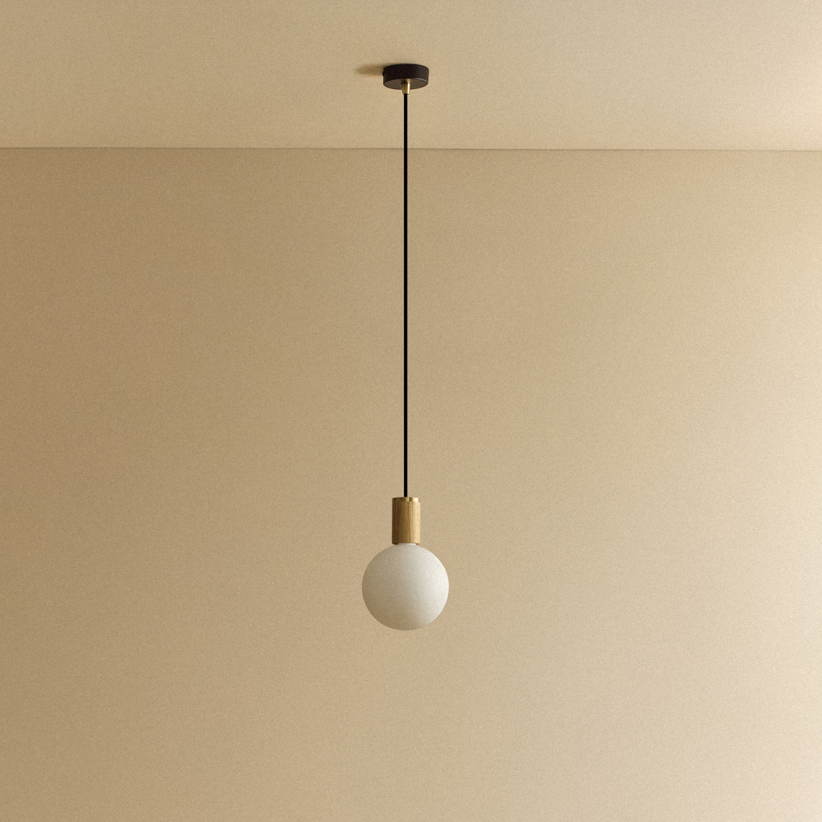 Sphere IV Pendant Light in Oak