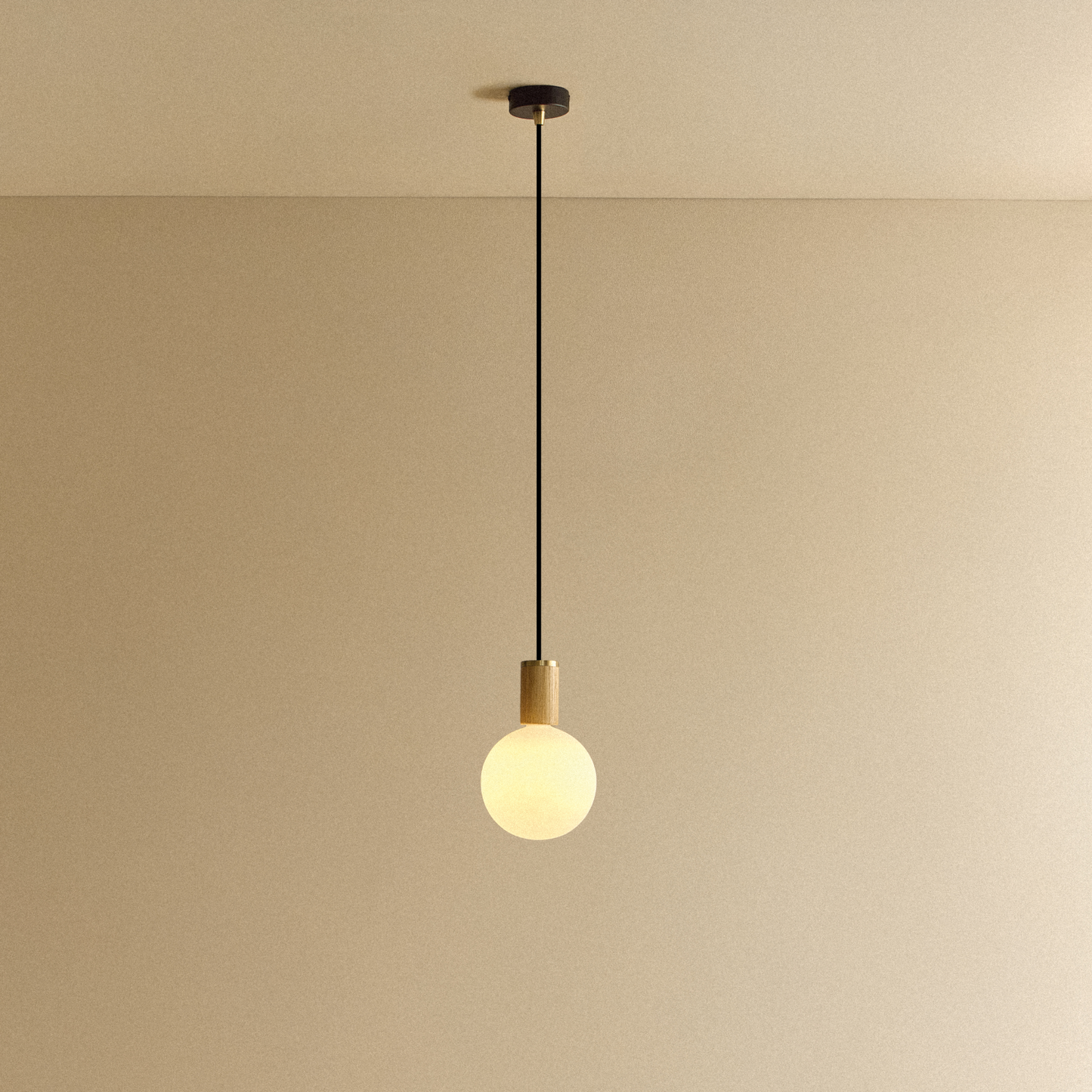 Sphere IV Pendant Light in Oak
