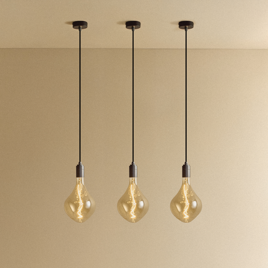 Voronoi II Pendant Light in Graphite - Set of 3