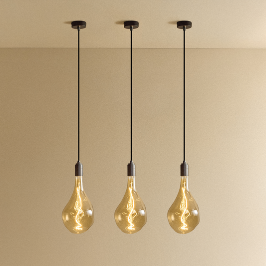 Voronoi III Pendant Light in Graphite - Set of 3