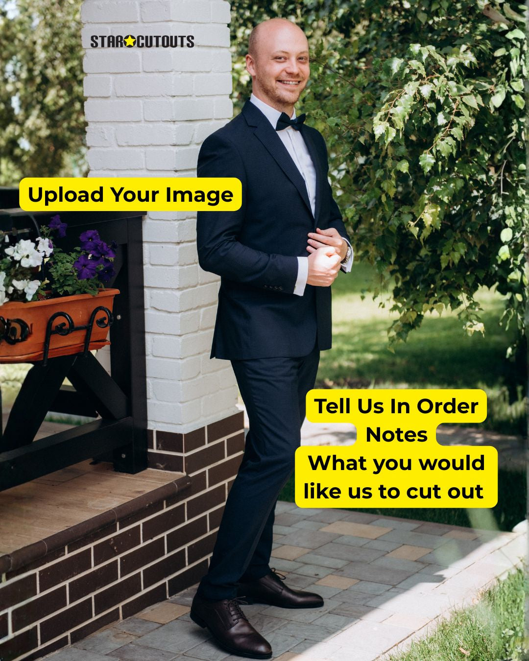 SCCUST1  - Upload Your Image & We Print It - Custom Cardboard Cut Out Standard Maximum Height 6ft 4in