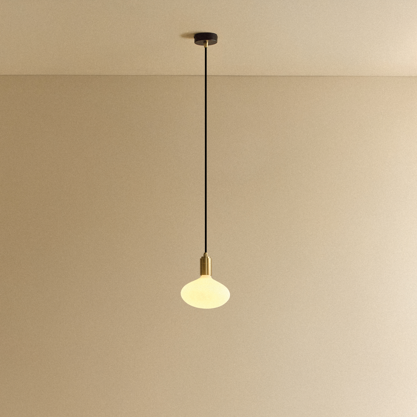 Oval Dim-to-Warm Pendant Light in Brass