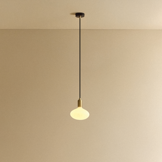 Oval Pendant Light in Brass