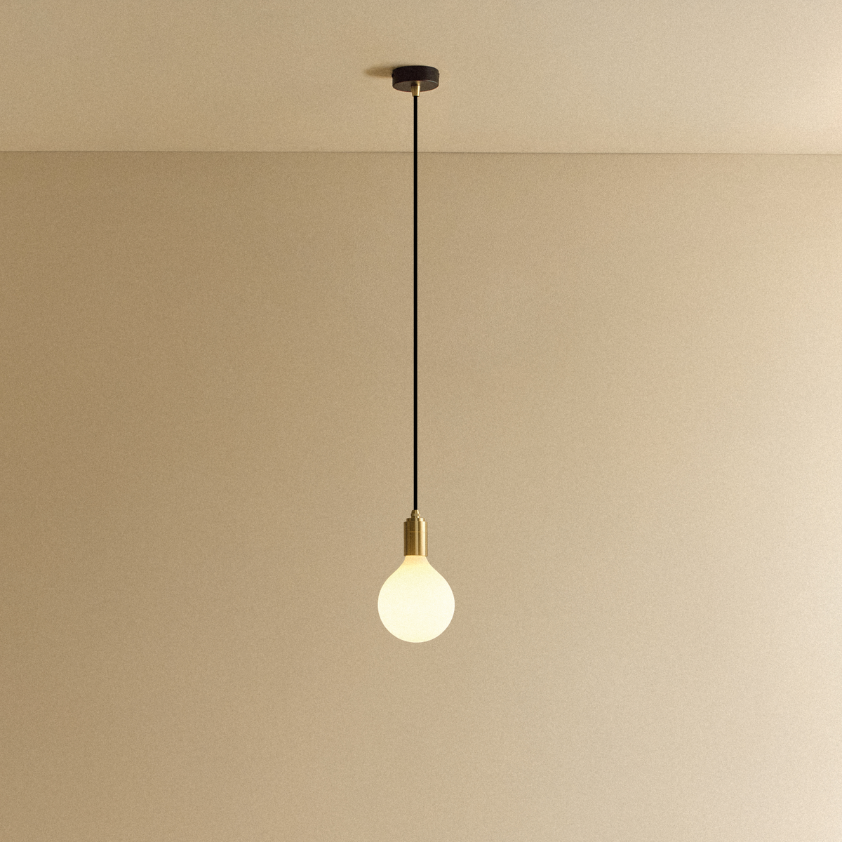 Porcelain III Pendant Light in Brass