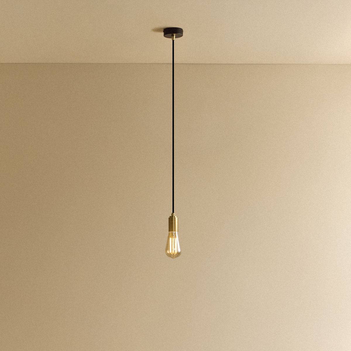 Squirrel Cage Pendant Light in Brass