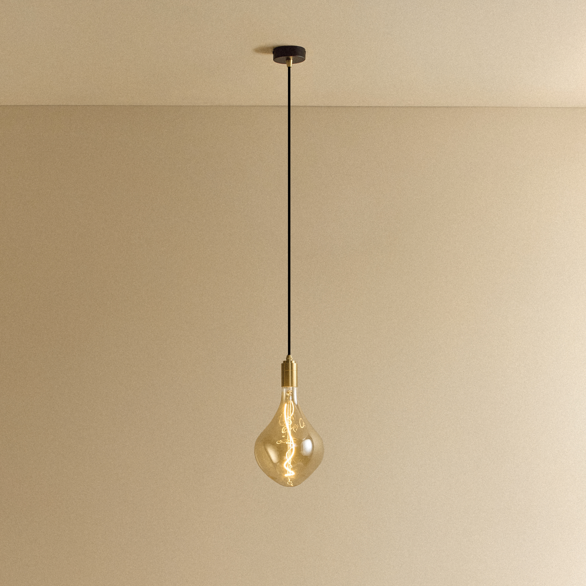 Voronoi II Pendant Light in Brass