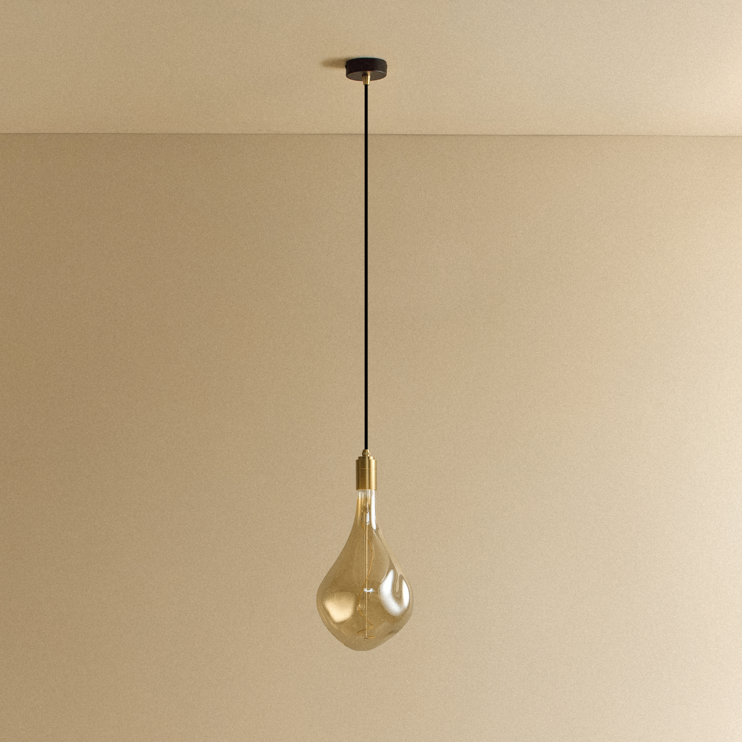 Voronoi III Pendant Light in Brass