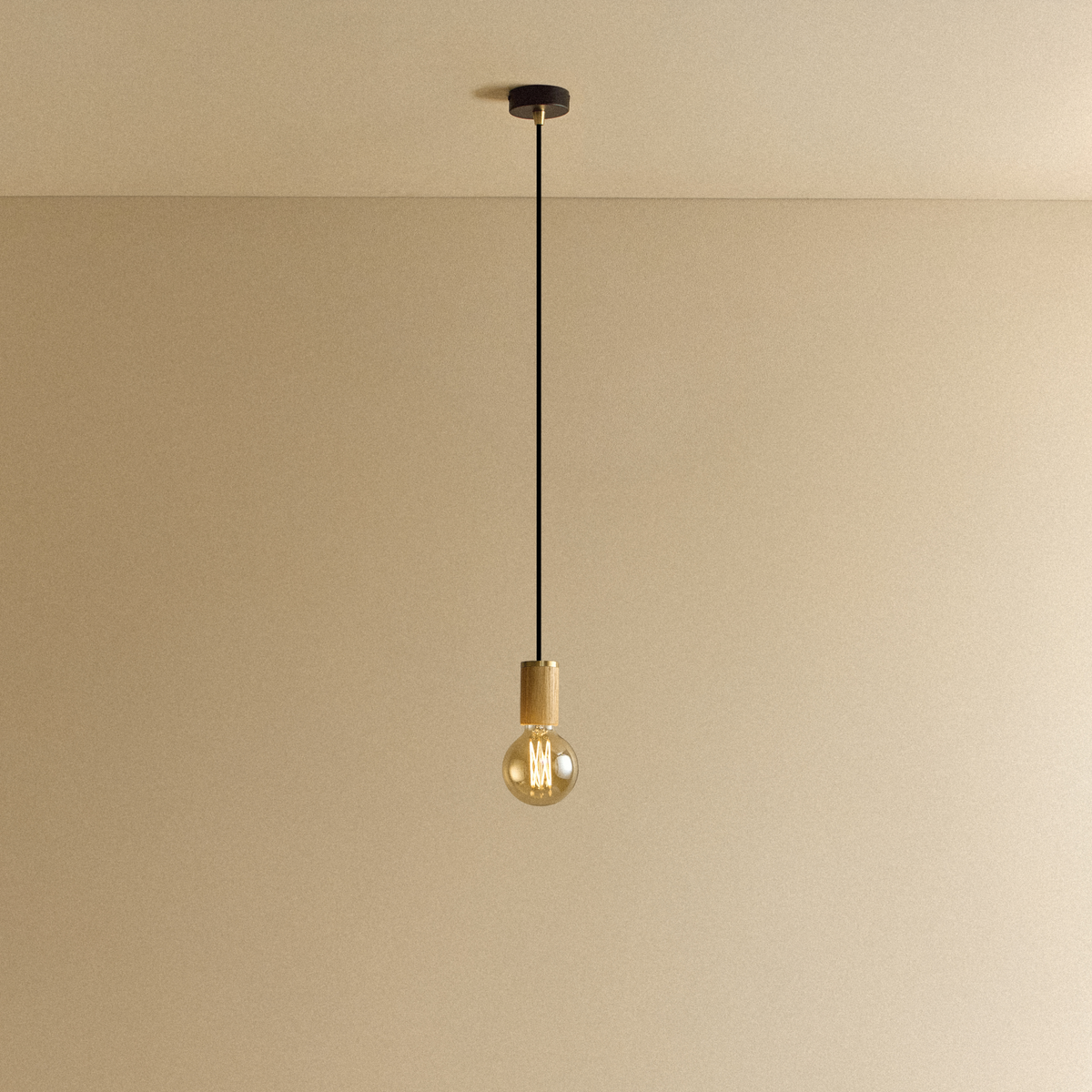 Elva Pendant Light Tinted in Oak