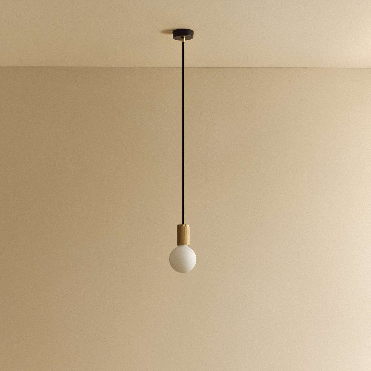 Sphere III Pendant Light in Oak