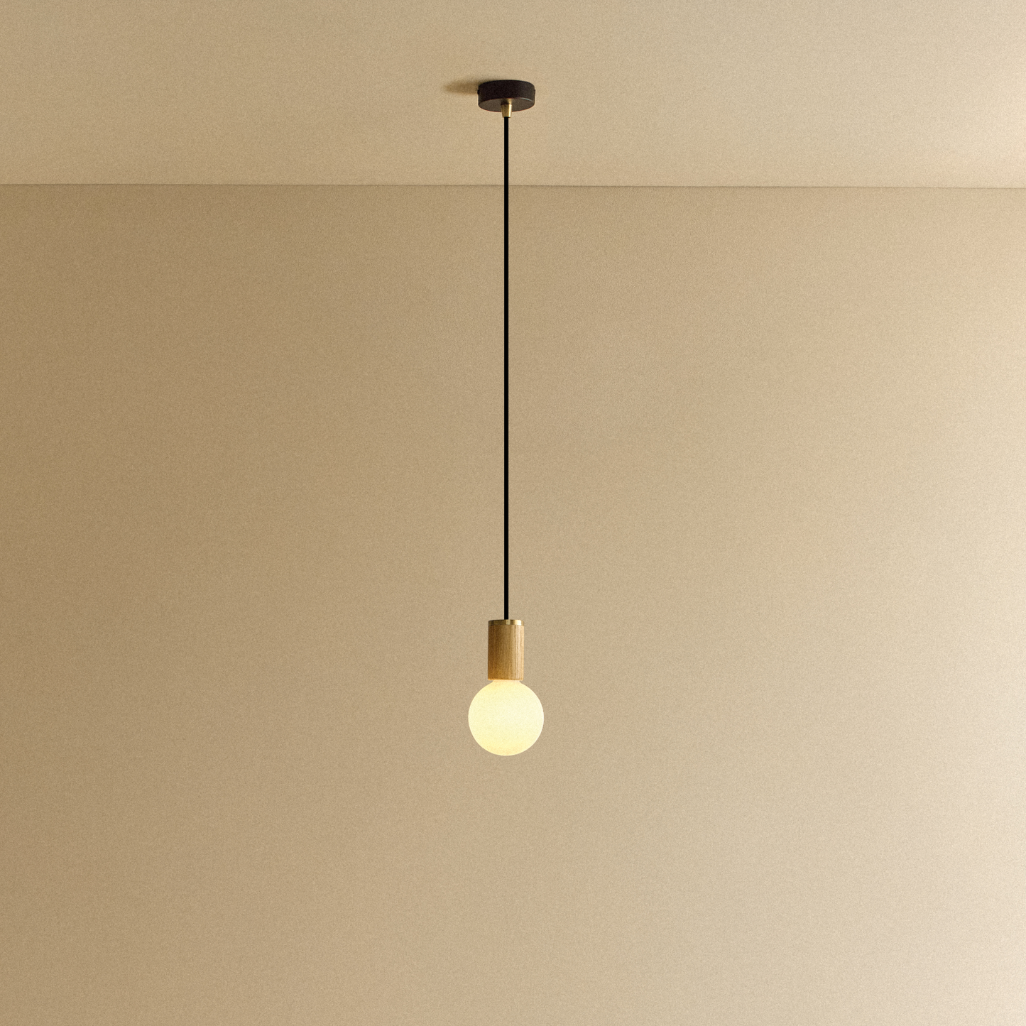 Sphere III Pendant Light in Oak