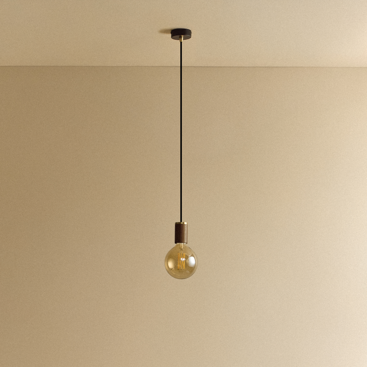 Gaia Pendant Light in Walnut