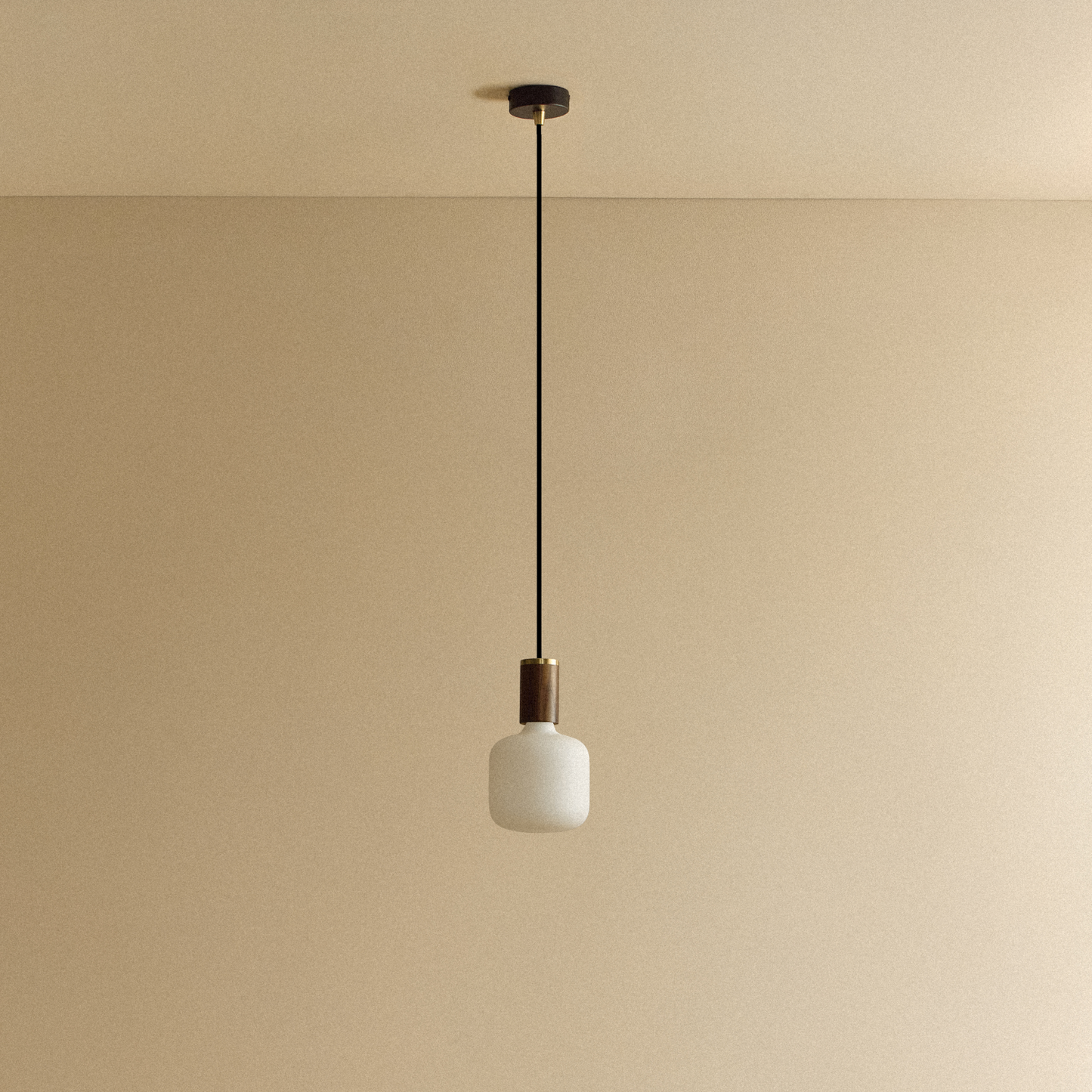 Oblo Pendant Light in Walnut
