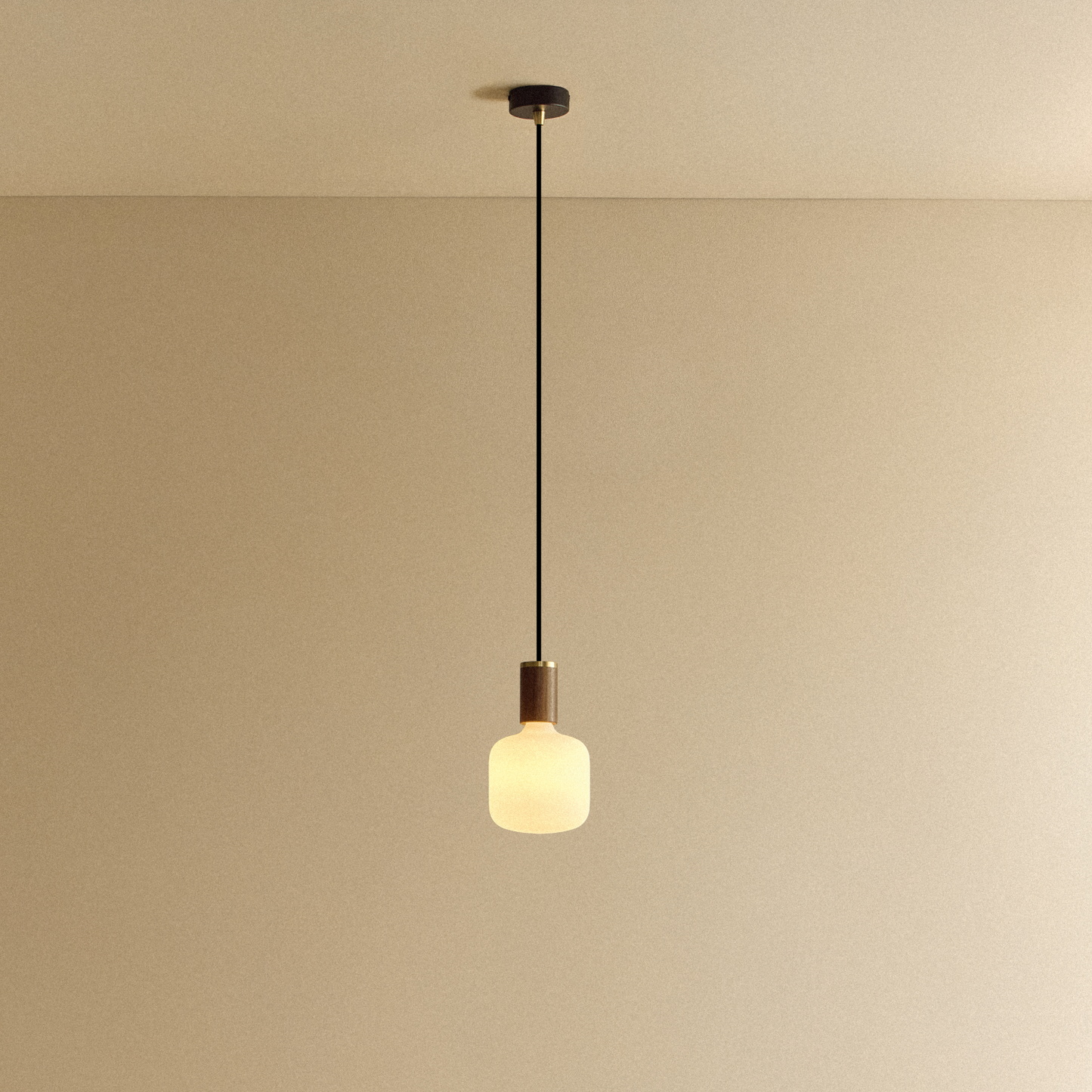Oblo Pendant Light in Walnut