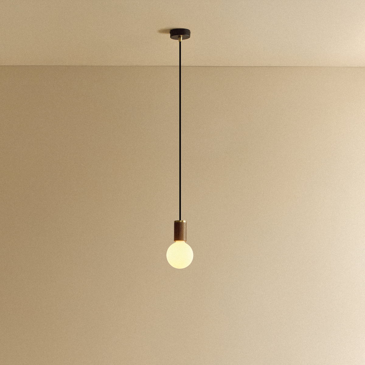 Porcelain II Pendant Light in Walnut
