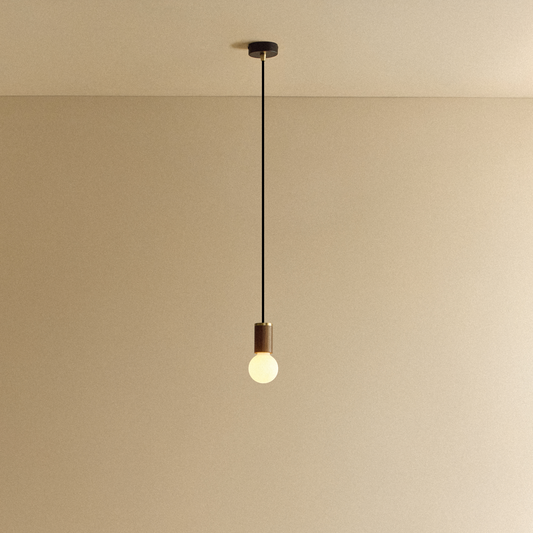 Sphere II Pendant Light in Walnut