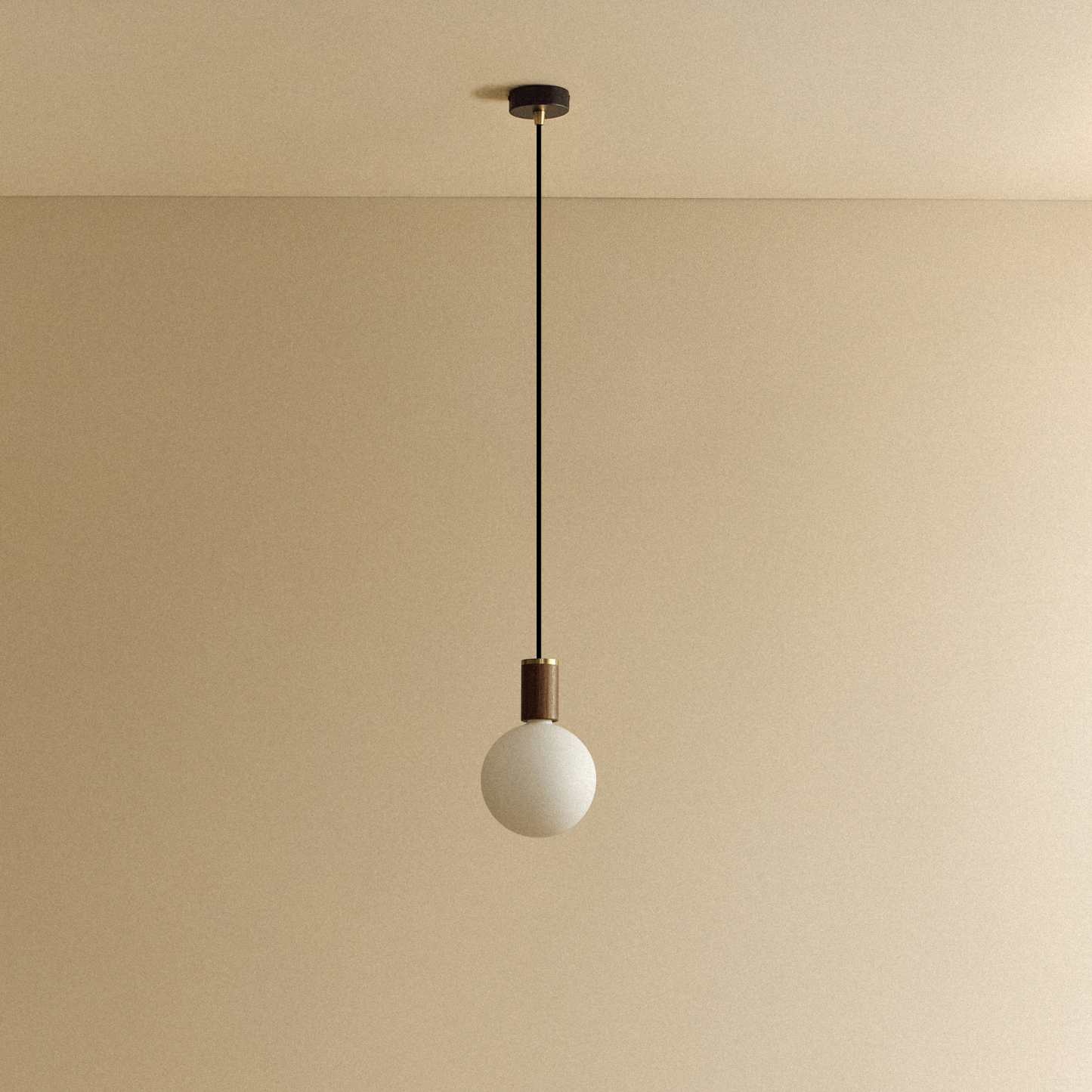 Sphere IV Pendant Light in Walnut